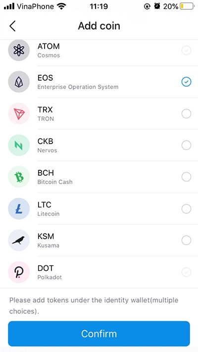 them coin token vao vi imtoken 3