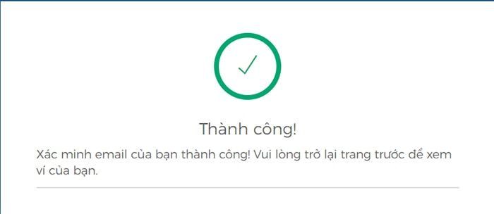 xac nhan dang ky tai khoan vi blockchain