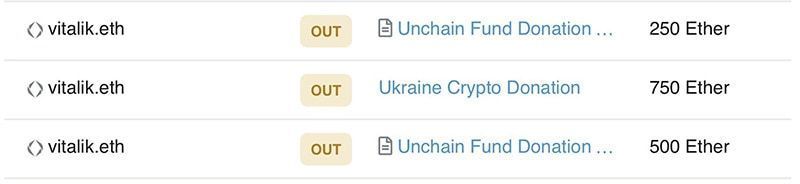 Ethereum Vitalik Buterin quyên góp 750 ETH để hỗ trợ Ukraine