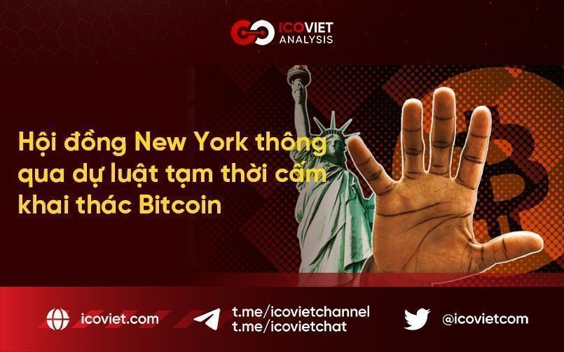 Hội đồng New York thông qua dự luật tạm thời cấm khai thác Bitcoin