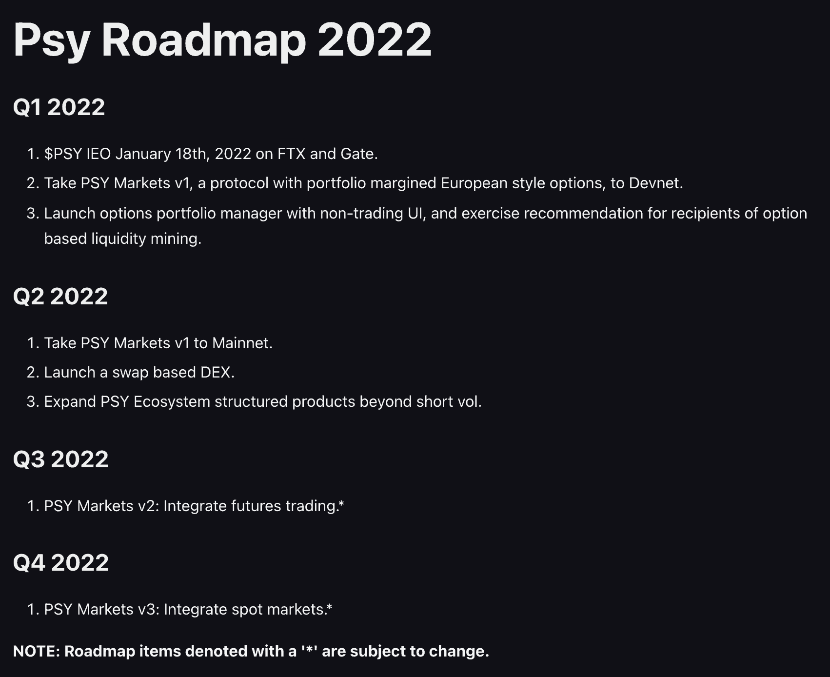 psyoptions roadmap