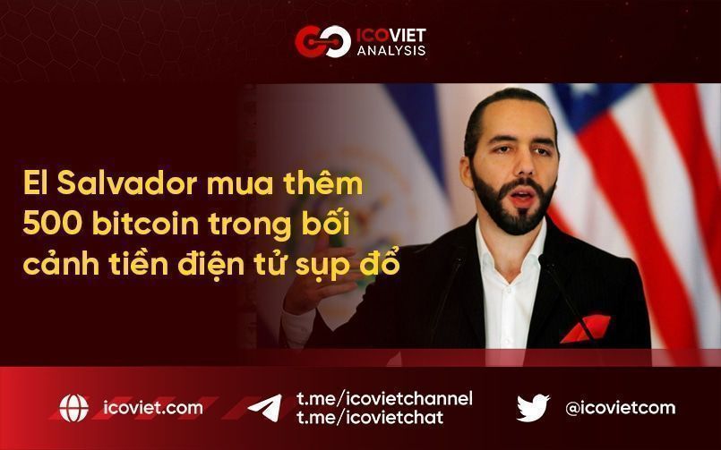 El Salvador mua thêm 500 bitcoin trong bối cảnh tiền điện tử sụp đổ
