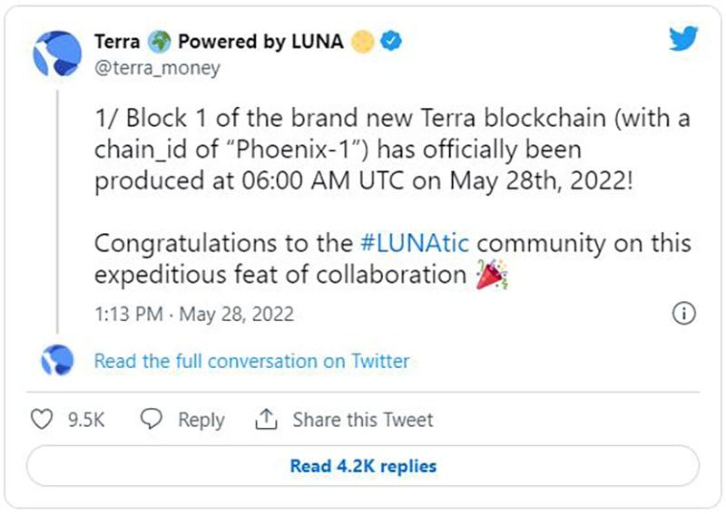 LUNA mới sụp đổ như LUNA cũ