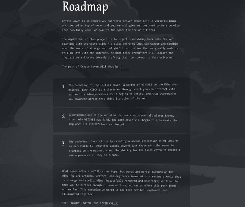 crypto coven roadmap