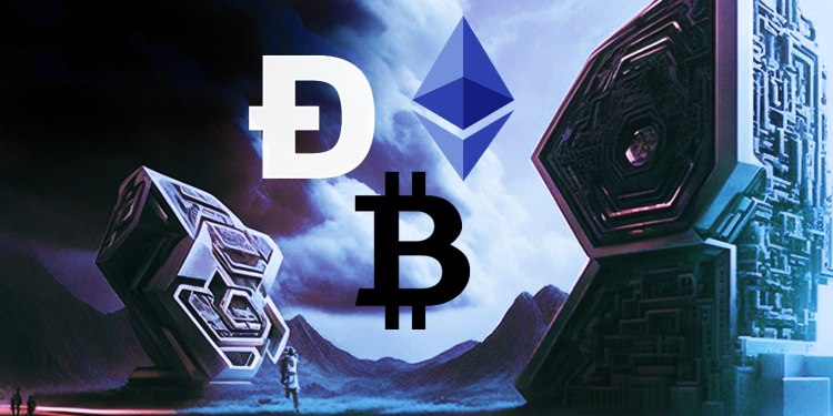 Cá voi di chuyển hơn 1.282.800.000 đô la bằng Bitcoin, Ethereum và Dogecoin